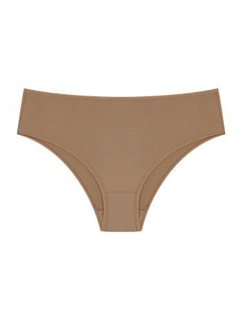 High Waist Panties in Beige Suede Microfiber