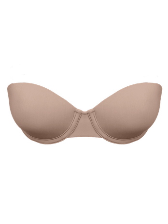 Strapless Bra That Fits You - Beige Suede Cup