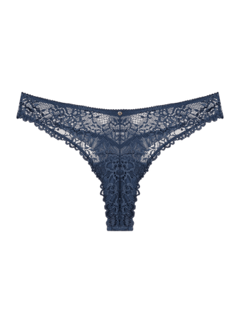 Cedar Blue Lace Thong Panties