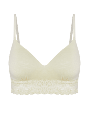 Triangle Bra With Modal Cup and Mineral Yellow Lace Detail