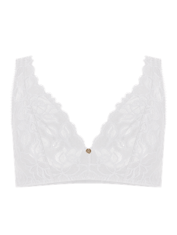 White Triangle Bra With Lace Blanket