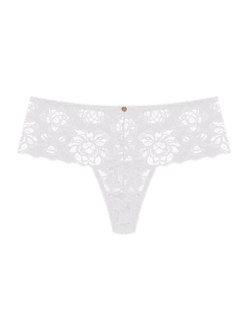 White Lace Thong High Waist Panties