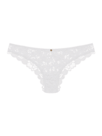 White Lace Brazilian Thong Panties