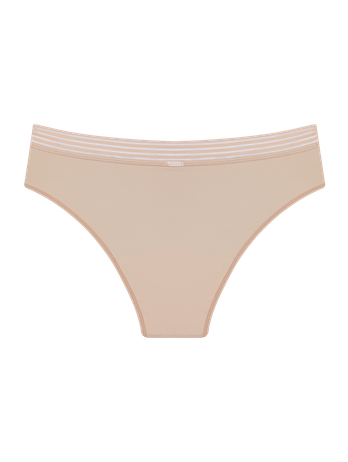 Absorbent Boyshort Panties With Elastic - Moderate Flow Beige Ballet