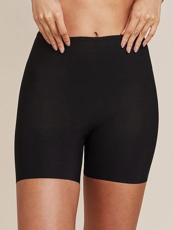 Medium Bermuda Shorts in Black Microfiber
