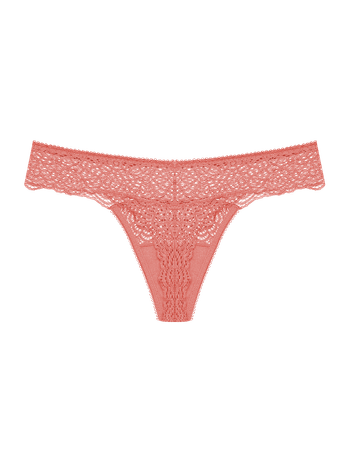 Dust Pink Lace Thong Panties
