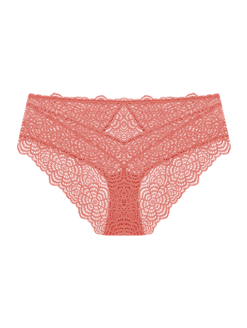 Dust Pink High Waist Lace Panties