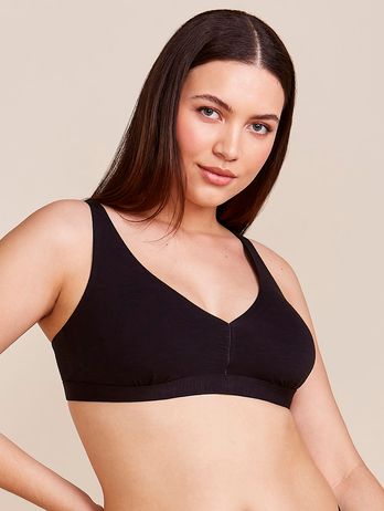 Triangle Bra With Removable Cup In Black Modal