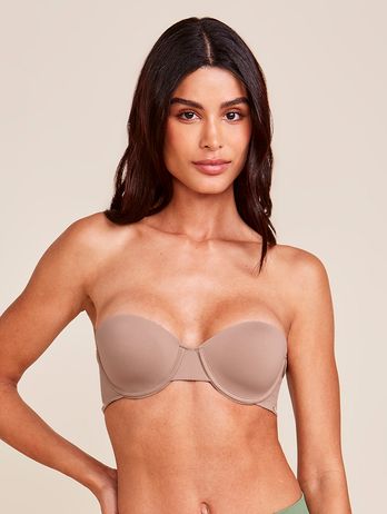 Strapless Bra That Fits You - Beige Suede Cup