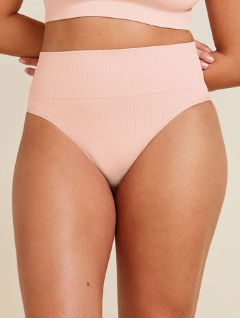Free Ribbed Microfiber High Waist Panties Beige Ballet