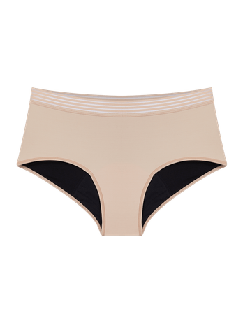 High Waist Absorbent Panties - Fluxo Nonoturno Flow Beige Ballet