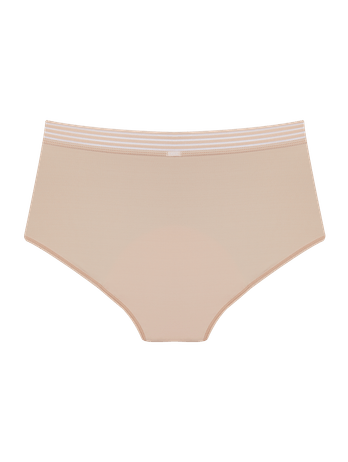 High Waist Absorbent Panties - Fluxo Nonoturno Flow Beige Ballet