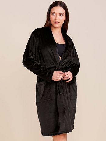 Black Plush Synchrony Robe