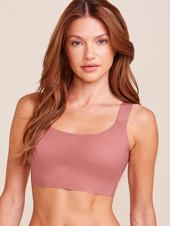 Invisible Bra Wide Coverage In Pink Microfiber Leotard