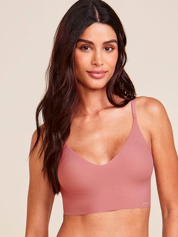 Naked Pink Leotard Bra Top With Removable Pads